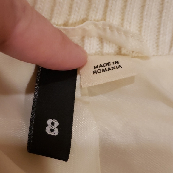 H&M creamy white 70% wool coat - Picture 8 of 9